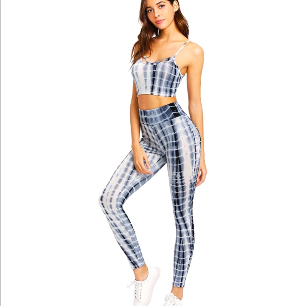 SweatyRocks Two Piece Tie Dye Outfit